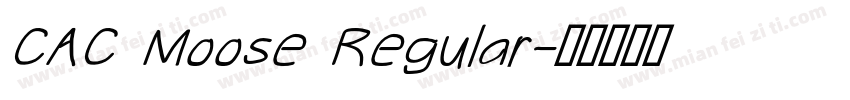 CAC Moose Regular字体转换